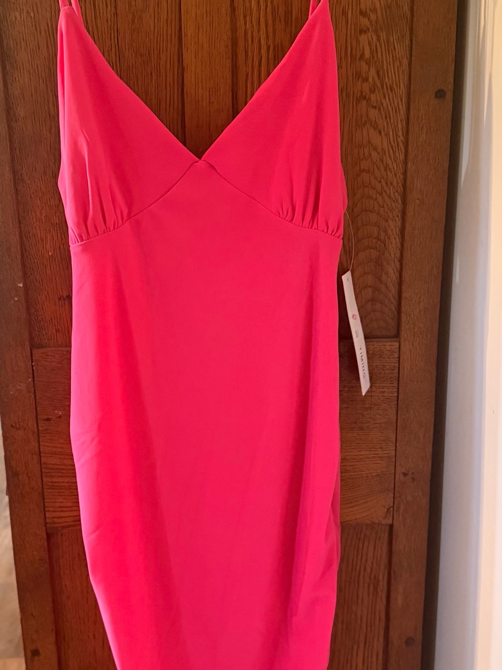 Timing Hot Pink Midi Dress